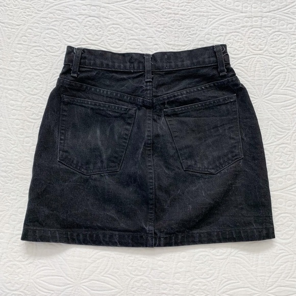 Reformation Alison Denim Button-Up Skirt,‎ Black (Sz 26) - Picture 4 of 6